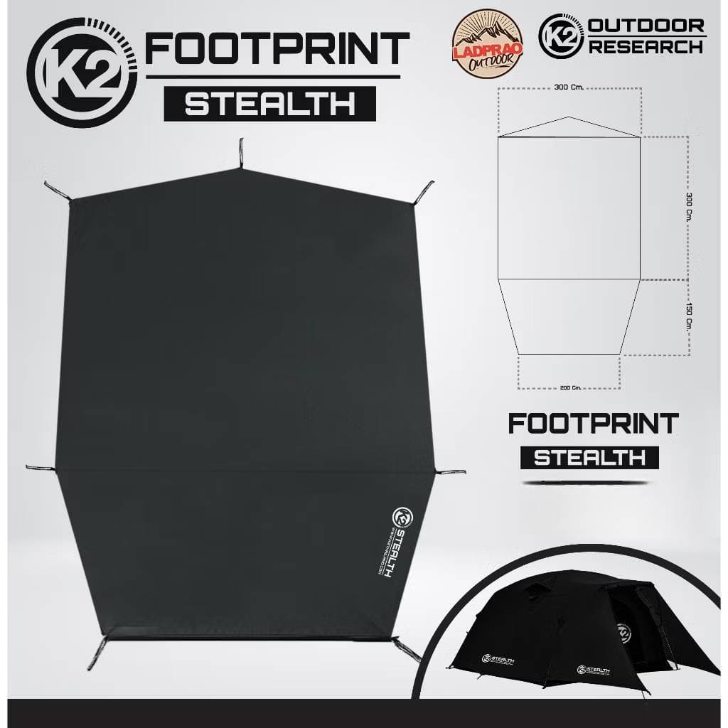 K2 FOOTPRINT STEALTH กราวชีทเต็นท์ตรงรุ่น 6P